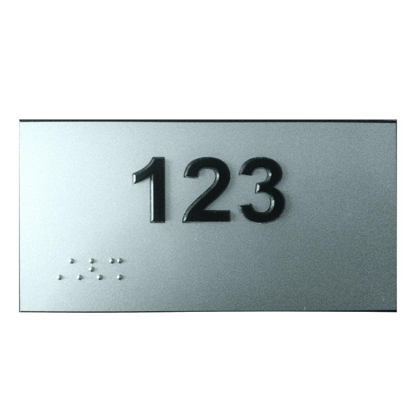 Numéro braille 120 x 60 mm - Adhésif