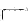 Bord sifflet - Bande antidérapante carborundum 36 mm