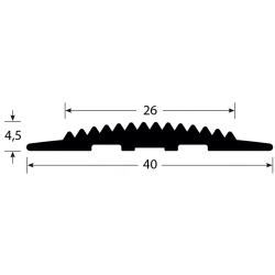 NM Plat strié 40 mm