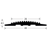 NM Plat strié 40 mm