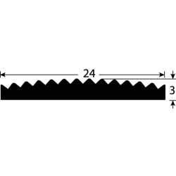 Plat strié 24mm