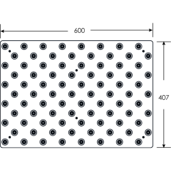 Dalle podotactile aluminium larmé DALUM à visser